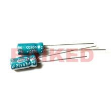 插件电解电容 CD286 +105度 YST 25V 47UF 墨绿色5*11毫米 5X11MM