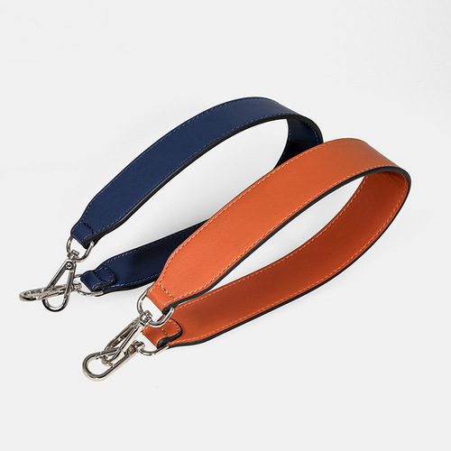 Factory price wholesale can be customized bag strap portable genuine leather bag strap fashionable wide bag strap black multi-color short strap accessories