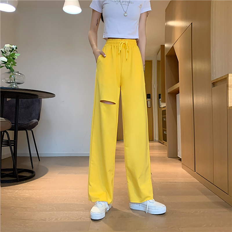 Das elastische Kordelzugdesign aus 6535-Baumwolle fühlt sich im Used-Look lässig an und eignet sich für Damen-Sommersportarten mit einem Gefühl von Fallen und Weite_voghion.com