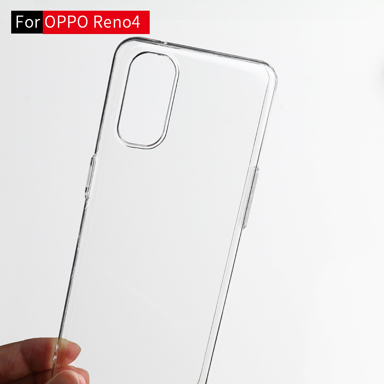适用于OPPO Reno4 全包PC硬壳皮套底壳 透明 喷漆磨砂 跨境手机壳