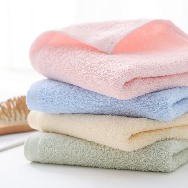 Cotton soft solid color towel for men and women for face washing