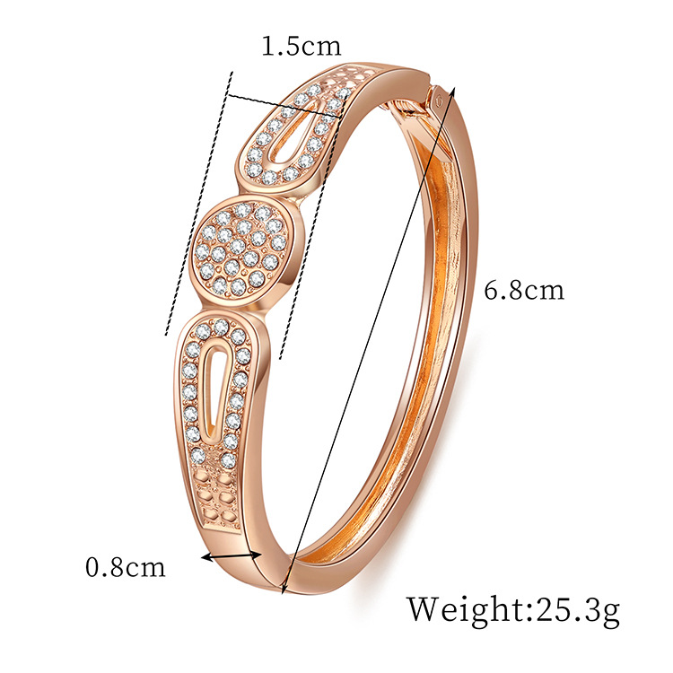 Fashion Simple Diamond Gold Plated Bracelet display picture 1