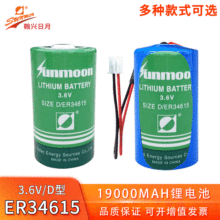 日月ER34615-2锂电池3.6V水表燃气表流量计1号D型PLC物联网电池组
