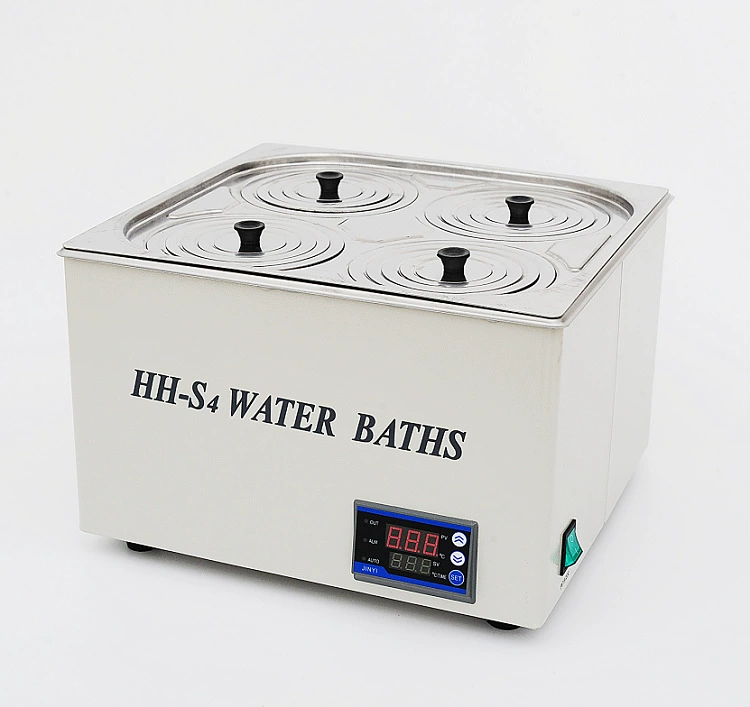 Jinyi HH-S4 горшок для водяной баны с постоянной температурой, двухрядный горшок для водяной баны с четырьмя отверстиями и постоянной температурой, цифровой дисплей, двухрядный горшок для водяной баня с четырьмя отверстиями