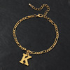 Brand accessory, universal pendant with letters, ankle bracelet, European style, wholesale