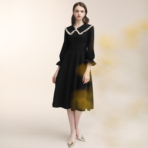 Evening Dresses cocktail party banquet dress vestido de banquete de cóctel French small evening dress dress dress for female banquet black high-end dress can be worn at ordinary times