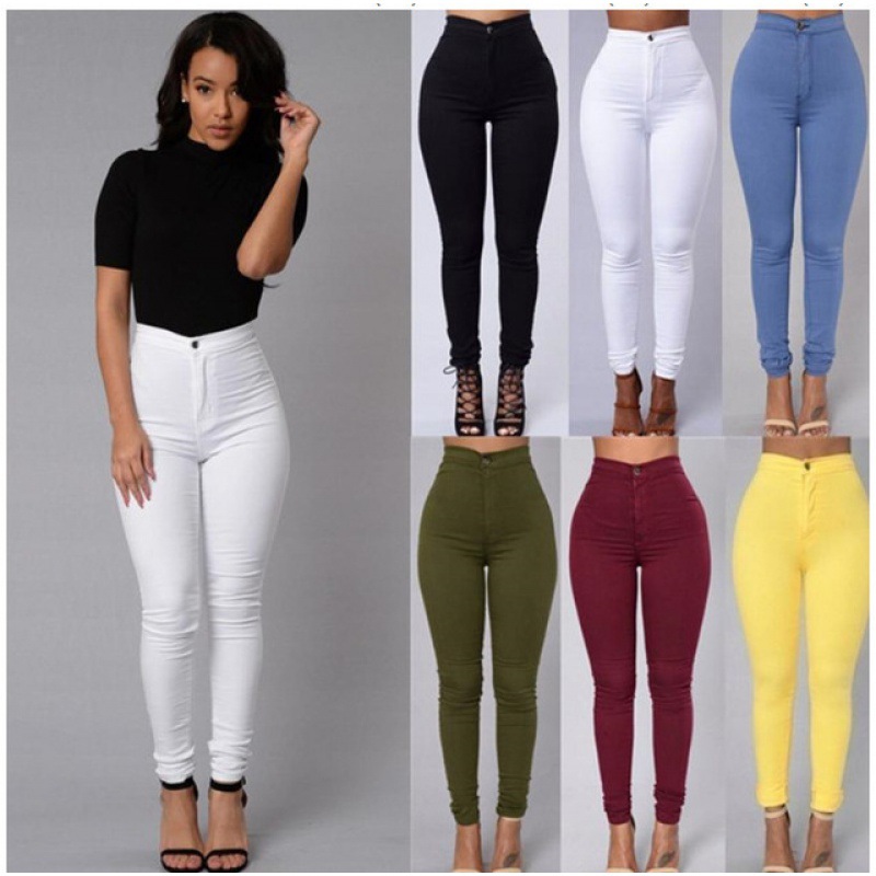 2018 High Waist trousers Women Stretch l...