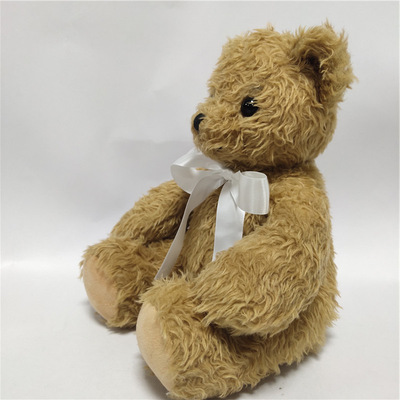 Water hair White Ribbon Plush Toys Bear Sure customized company logo Source manufacturers