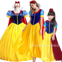 2020年新款 親子裝白雪公主連衣裙 女成人萬聖節服裝遊戲角色扮演