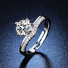 Ring with stone, wedding ring, internet celebrity, one carat, wholesale