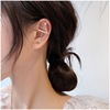 Ins niche temperament cold wind puncture ear needle female surround ear and bone bone clip jewelry real gold electroplating ear hanging