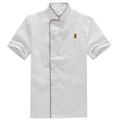Chef's short-sleeved summer breathable white hotel work clothes half-sleeved long-sleeved kitchen work clothes