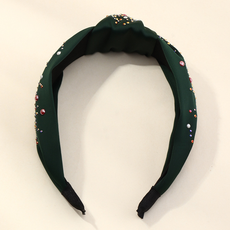 Korean  New Wide-brimmed Solid Color Fabric Headband display picture 4