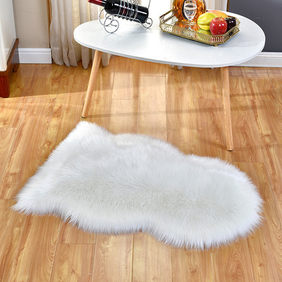 澳洲仿羊毛沙发垫客厅欧式整张羊皮地毯卧室床边飘窗毛绒坐垫定做|ru