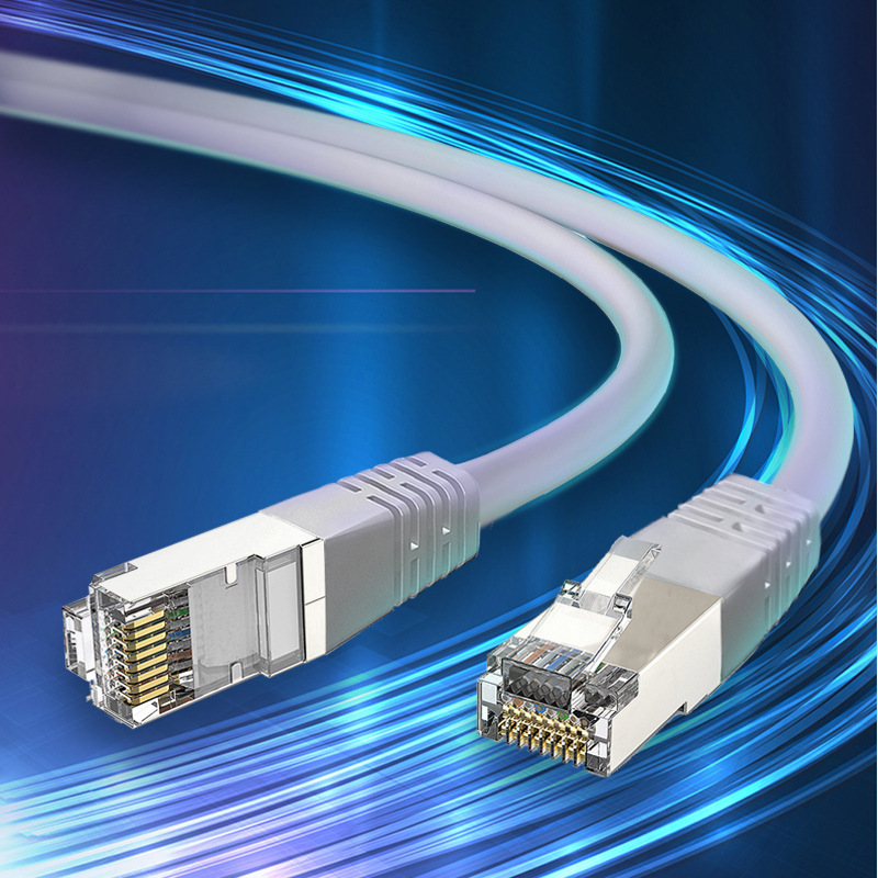 Wholesale custom engineering home monitoring single shield FTP6 Gigabit 5G network jumper CAT6 indoor six types of network cable