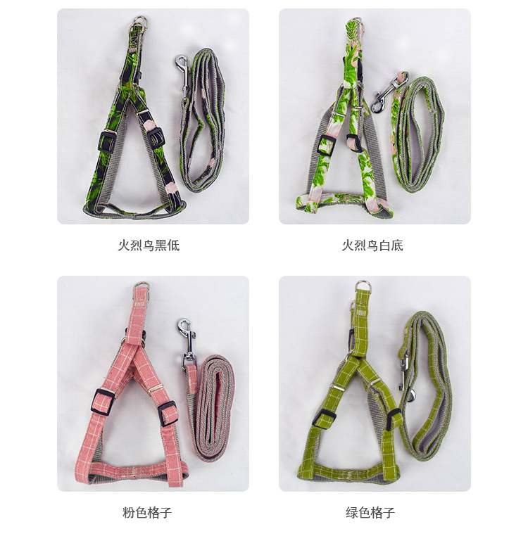 Pet supplies, pet supplies, pet supplies, one-piece consignment, anti-breakaway pet dog leash, patch, adjustable chest and back strap, dog leash detail image 7
