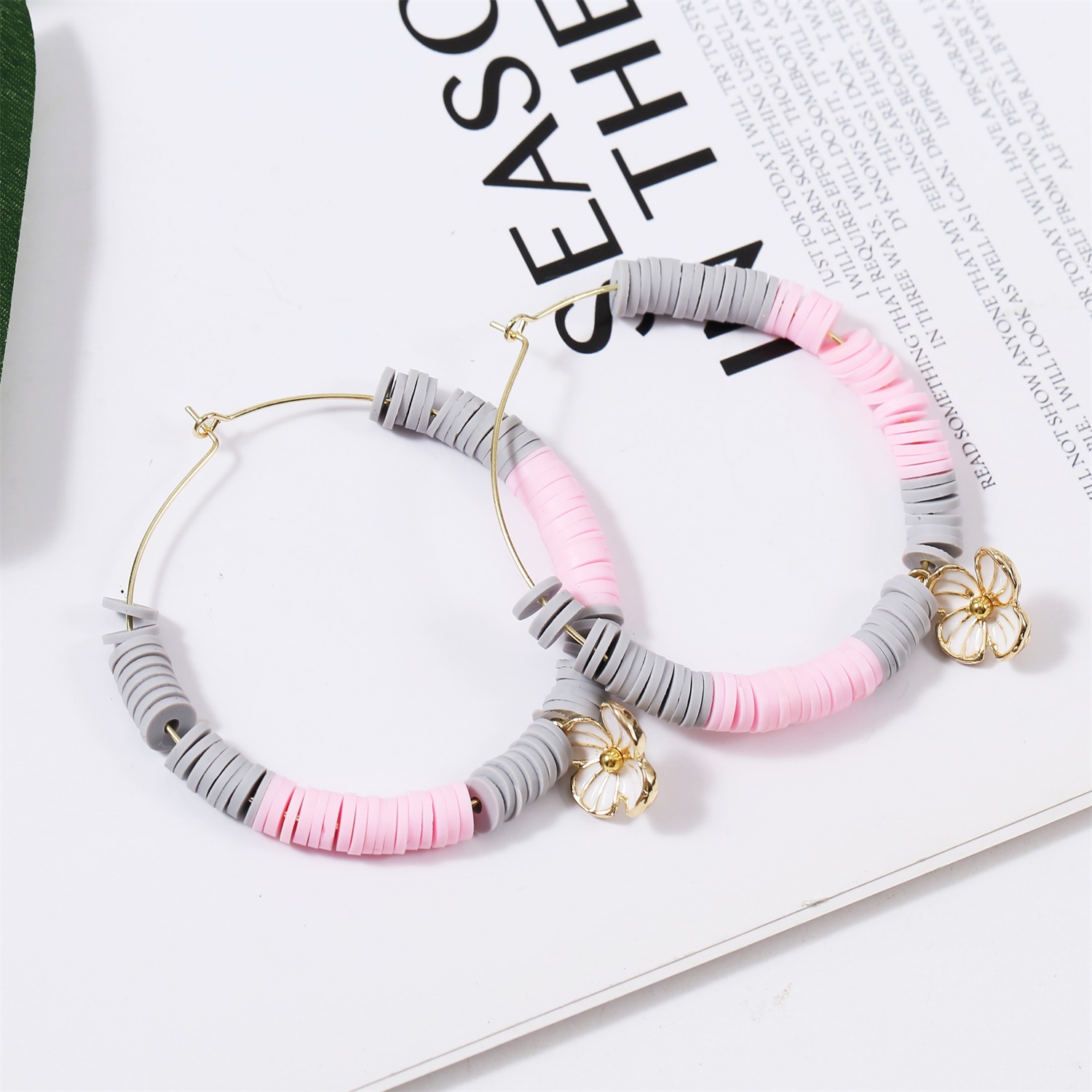 orecchini in argilla morbida colorata Bohemian ins in vendita calda orecchini in argilla morbida a forma di C orecchini da donna_voghion.com