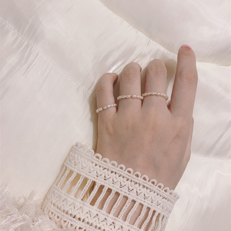 Fashion Round Pearl Copper Plating Rings 1 Piece display picture 1