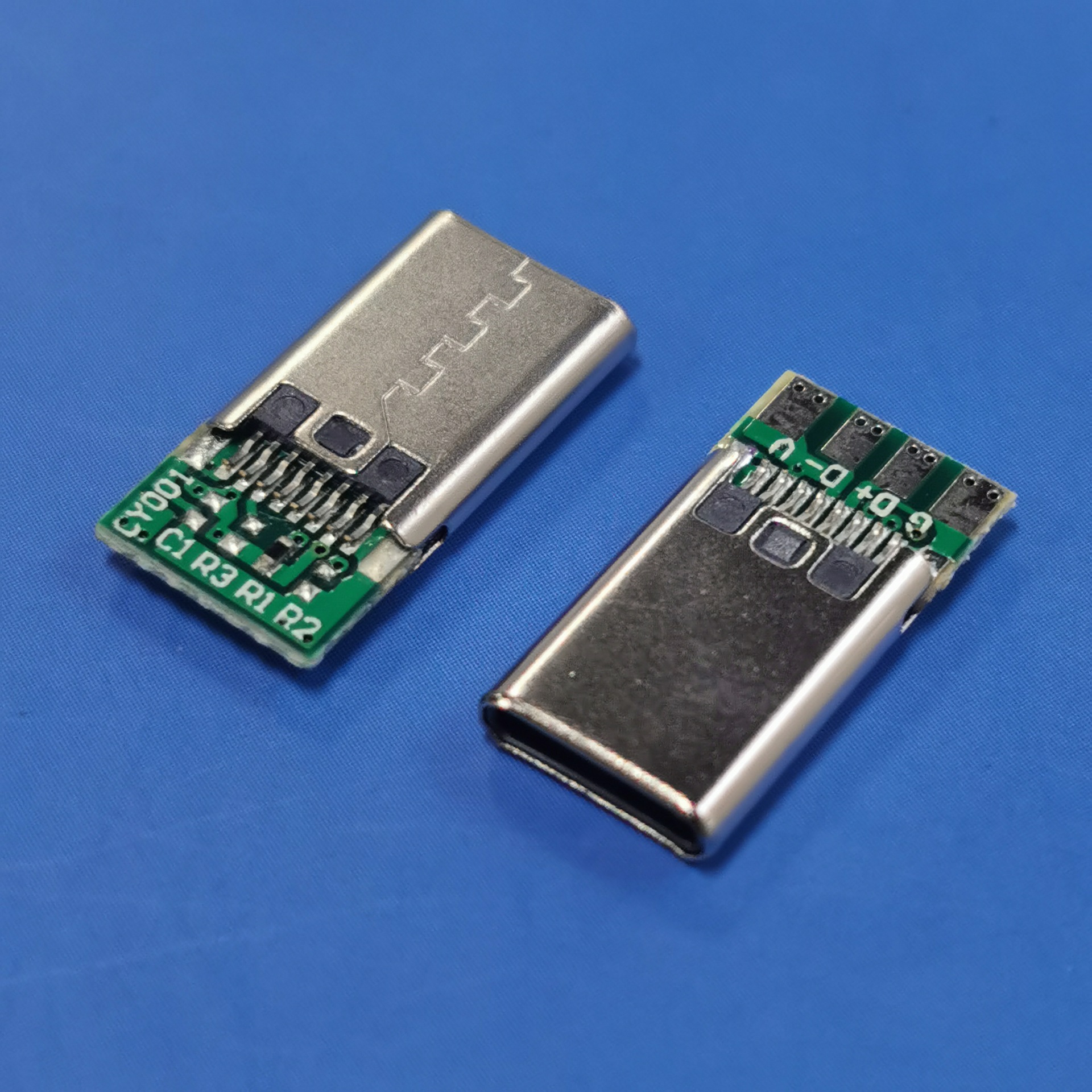 音频TYPE-C夹板式 16P公头 USB-3.1音频板6个焊点 type c 超薄-阿里巴巴