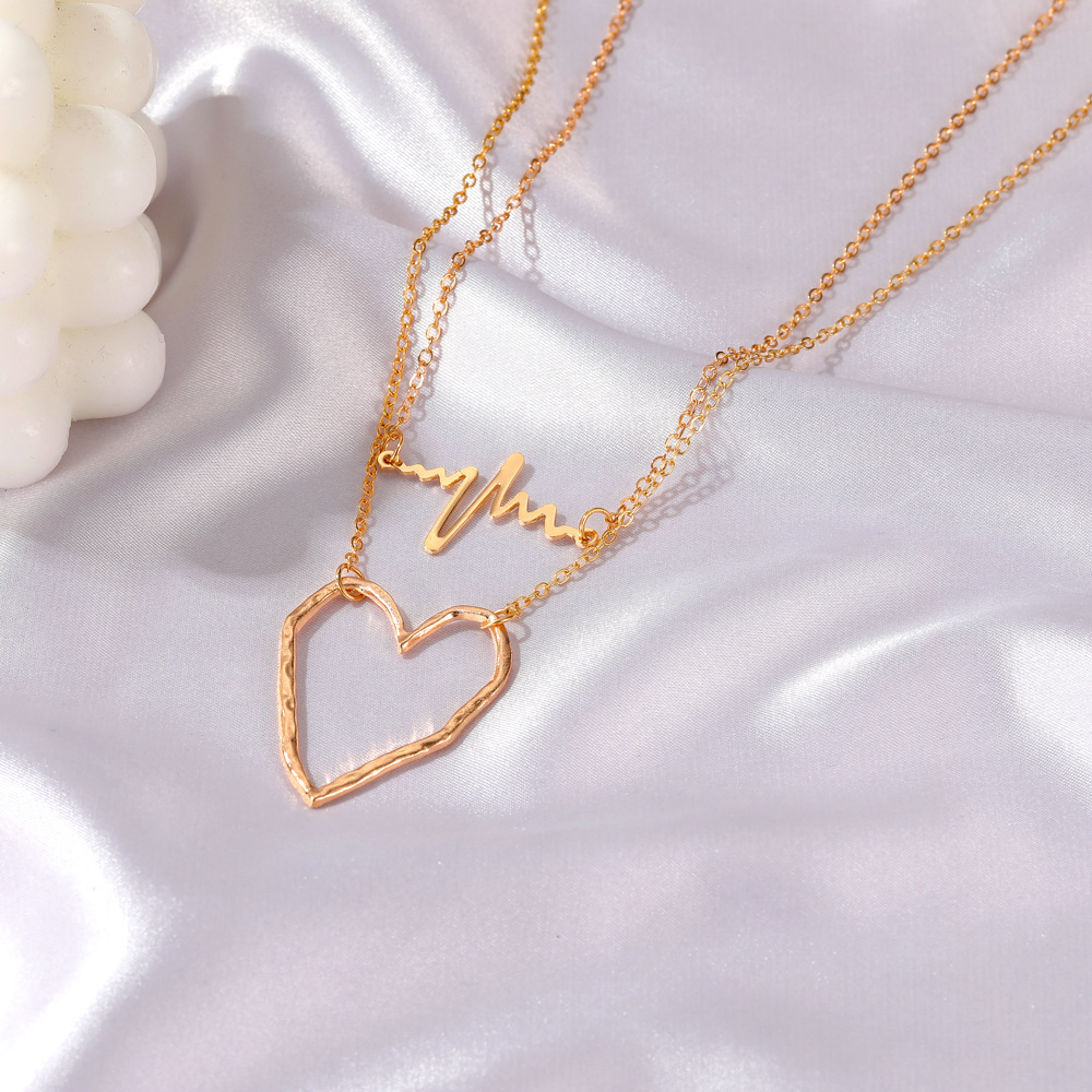 Simple Style Heart Alloy Wholesale Necklace display picture 3