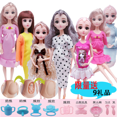 11 pregnant woman a doll girl children Toys Play house Barbie Pregnant Pregnant 11 joint a doll