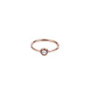 Fashionable golden zirconium stainless steel, ring, accessory, Korean style, pink gold, on index finger