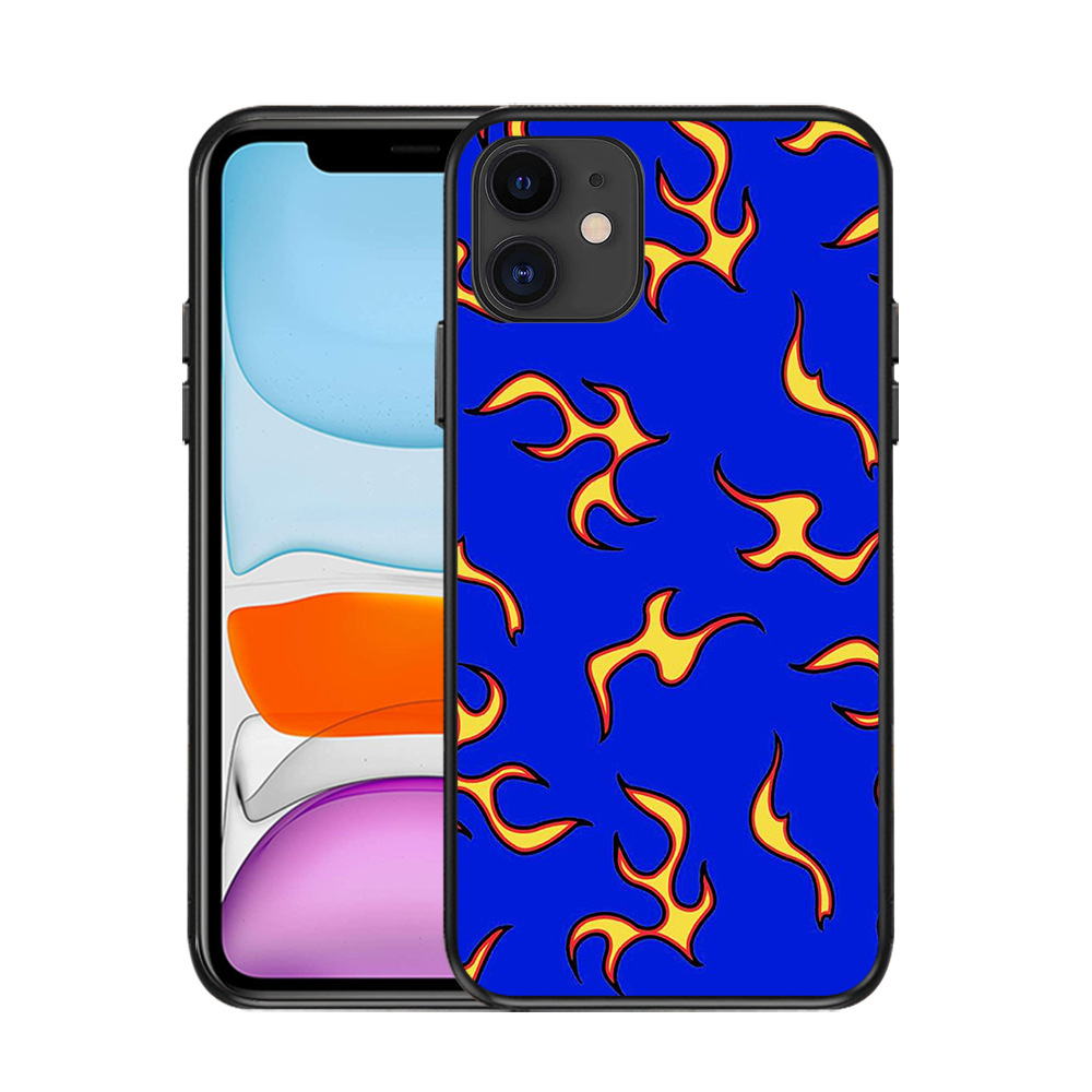 40g Weight iPhone Applicable Brands Phone Cases Classification tpu Material Flame Pattern Classic Style Style Tpu Flame Classic Style Phone Cases Phone Accessories 10