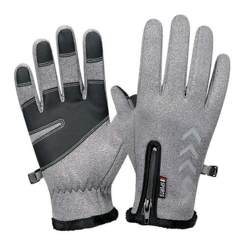 Gloves for men in winter, plus velvet to keep warm, cycling fleece, touch screen, cold and windproof, outdoor winter ski gloves, thickened