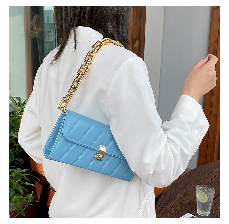 White Purple Blue Pu Leather Solid Color Square Evening Bags display picture 2