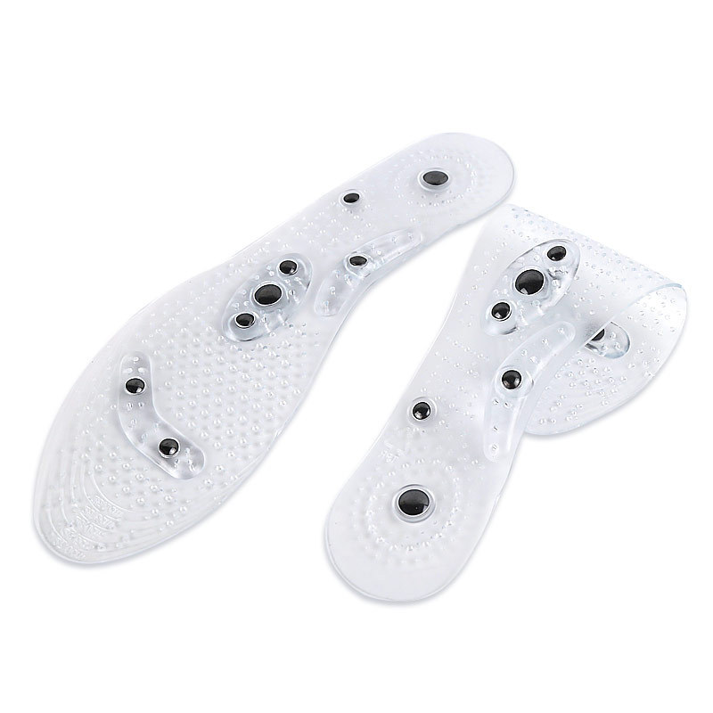 Amazon Transparent Magnet Insole 8 Magnets Massage Breathable Health Magnetic Therapy Insole Men's And Women's Magnetic Insole