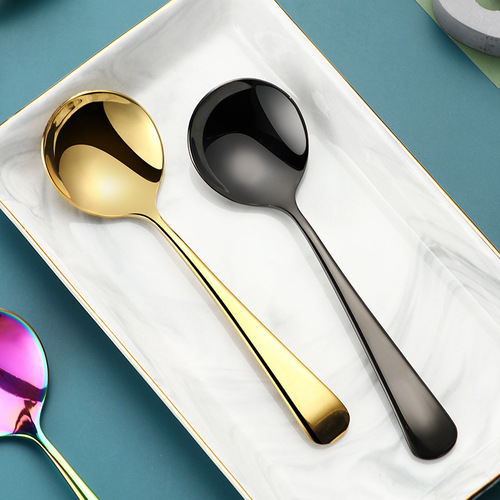 Spoon creative cute 304 stainless steel household Internet celebrity European short-handled spoon children's eating spoon small spoon