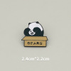 Tide, cute brooch suitable for men and women, Japanese badge for beloved, decorations, pin, backpack, bag accessory, accessories, with little bears, panda