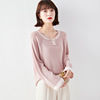 Korean round neck Pullover Sweater lazy style knitwear fashion loose flared sleeve top