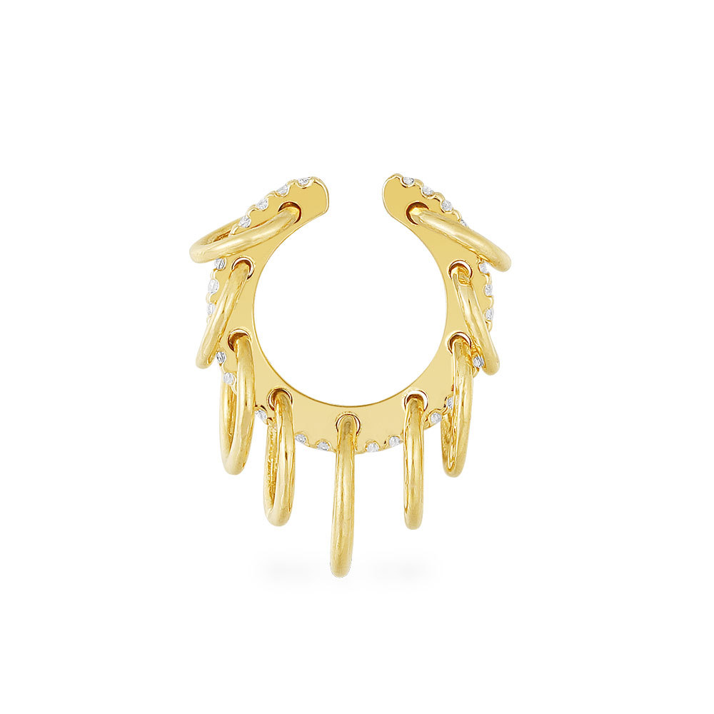 Fashion Single Multi-ring Alloy Mini Ear Clip display picture 3