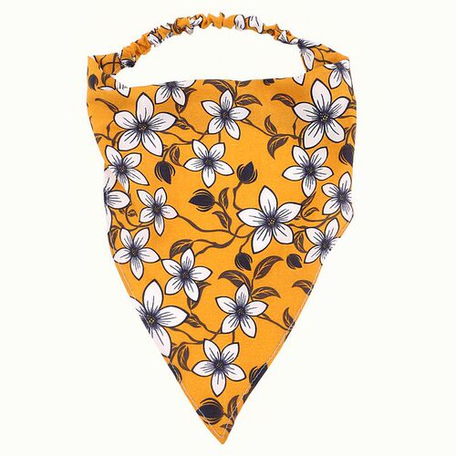 Amazon New Triangular Scarf Headband for Women, Oil-Proof Floral Scarf, Autumn/Winter New Elastic Headband for Women, Hair Tying