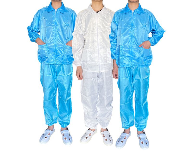 防静电分体服套装 静电上衣拉链短款无尘服夹克工作服防尘服批发
