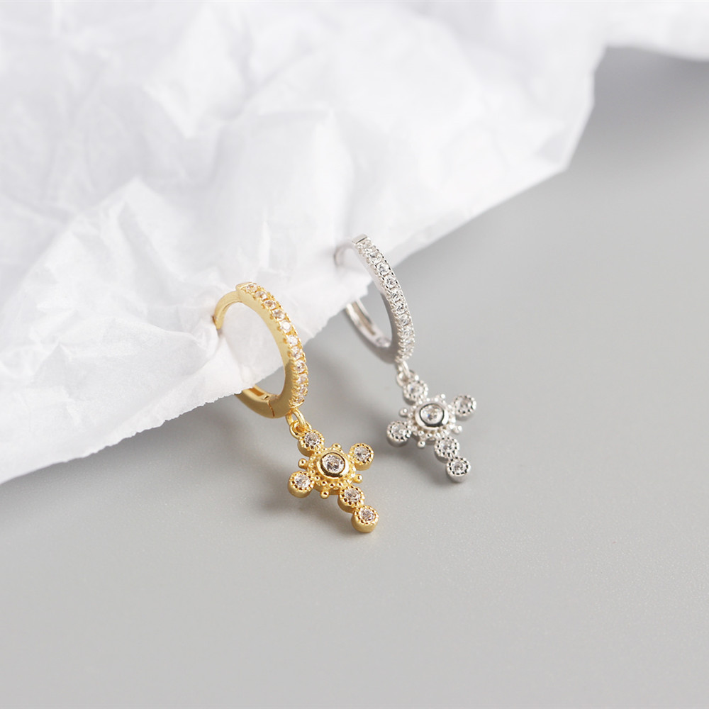 Cross Fashion Gem Plating Earrings display picture 4