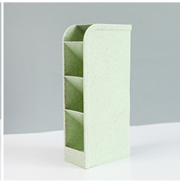 Organizador de escritorio para lápices con divisores inclinados 