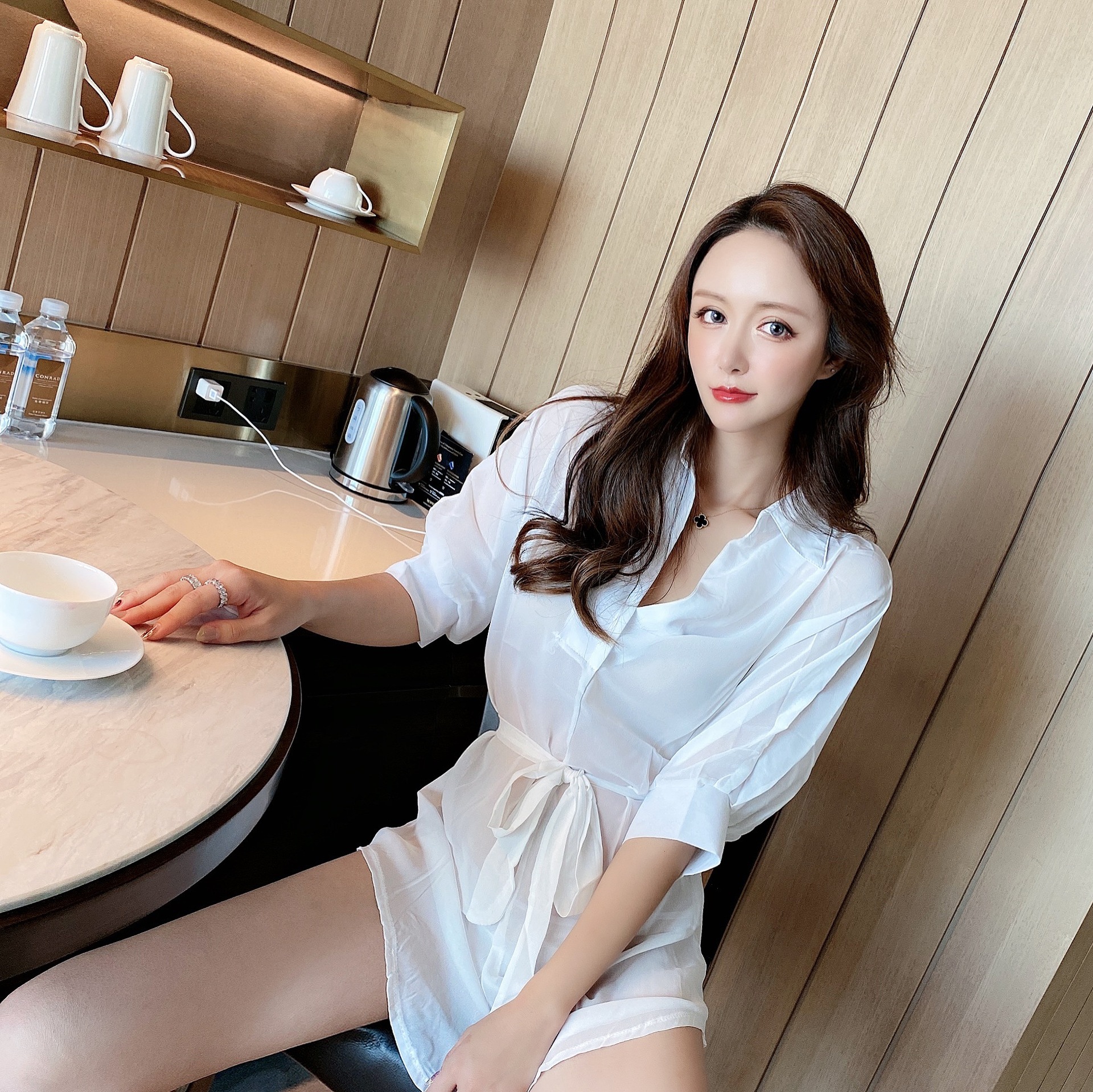 Sexy nuevo traje de pijama ver-a Través De La Camisa de gasa ver-a través de la lencería sexy uniforme de las mujeres ropa seductora