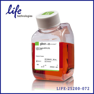 LIFE 25200-072 Trypsin-EDTA (0.25%)���ȵ���ø��Һ��500ML