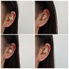 Copper zirconium, brand piercing, ear clips, earrings, micro incrustation, suitable for import