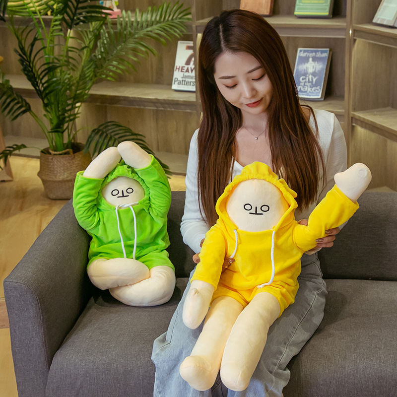 Net Red With Magnet Sweater Couple Banana Man Doll Plush Toy Can Pose Funny Banana Man Can Be Sent On Behalf Of