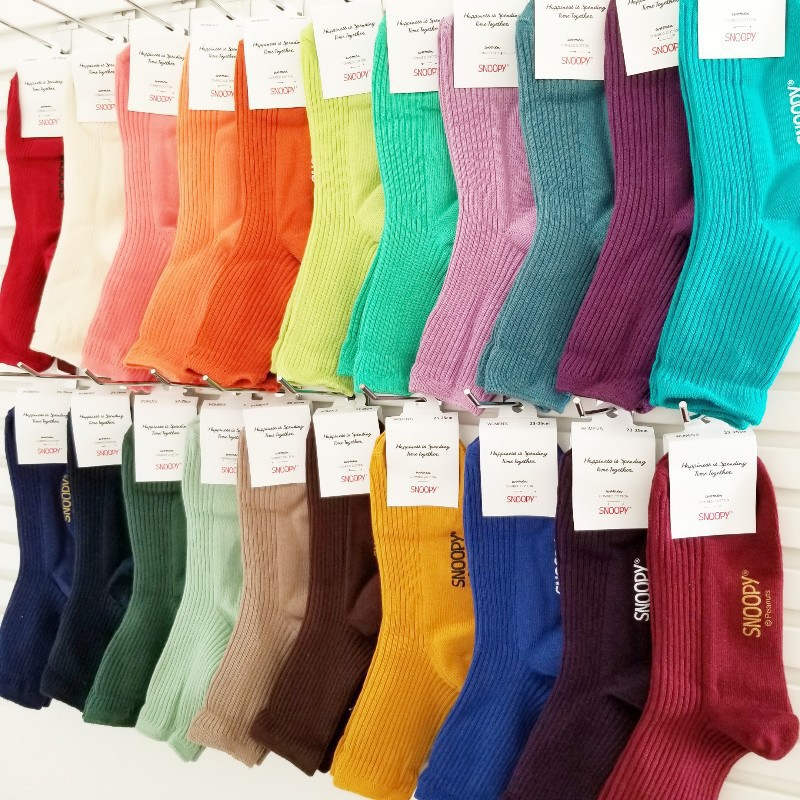 2025d Korean Dongdaemun Solid Autumn Winter Ribbed Colorful Style Short Ins Trend Candy Color Women's Socks Soc_voghion.com
