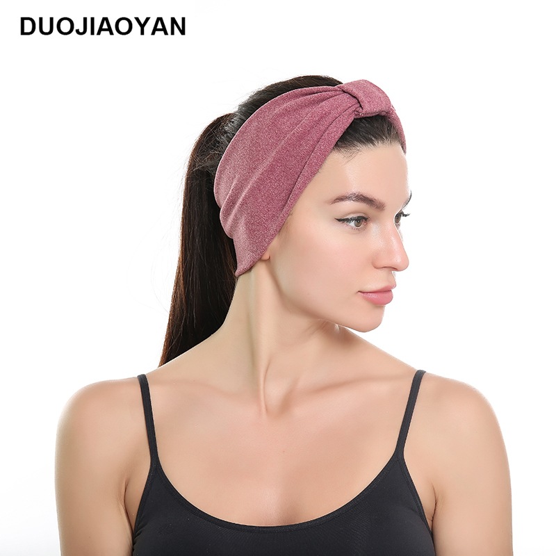 Velvet Knotted Winter Anti-leaf Soft Warm Pure Color Ladies Headband display picture 1