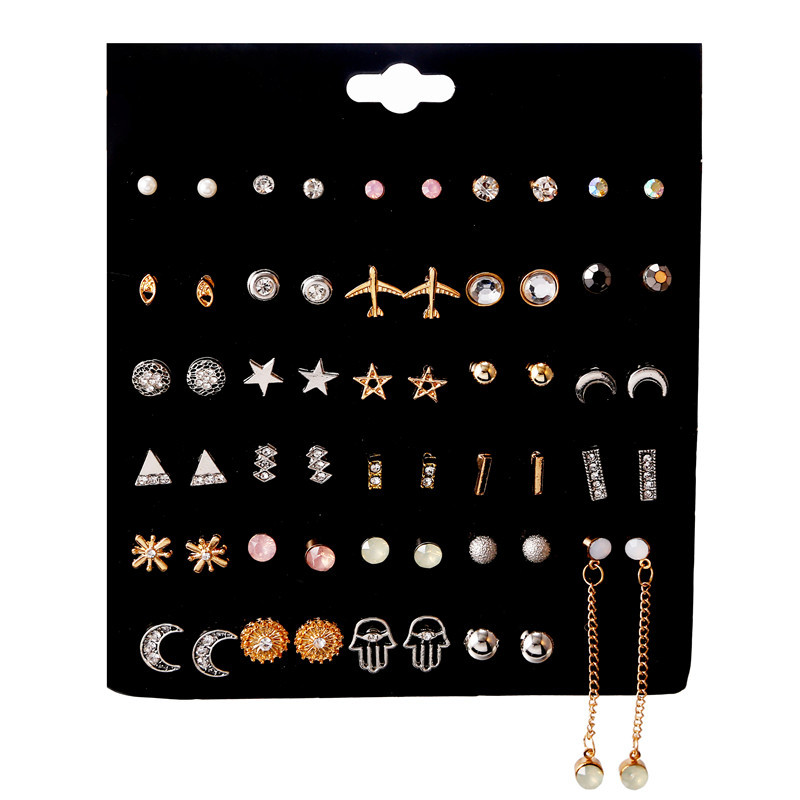 Amazon cross-border earring set combinat...