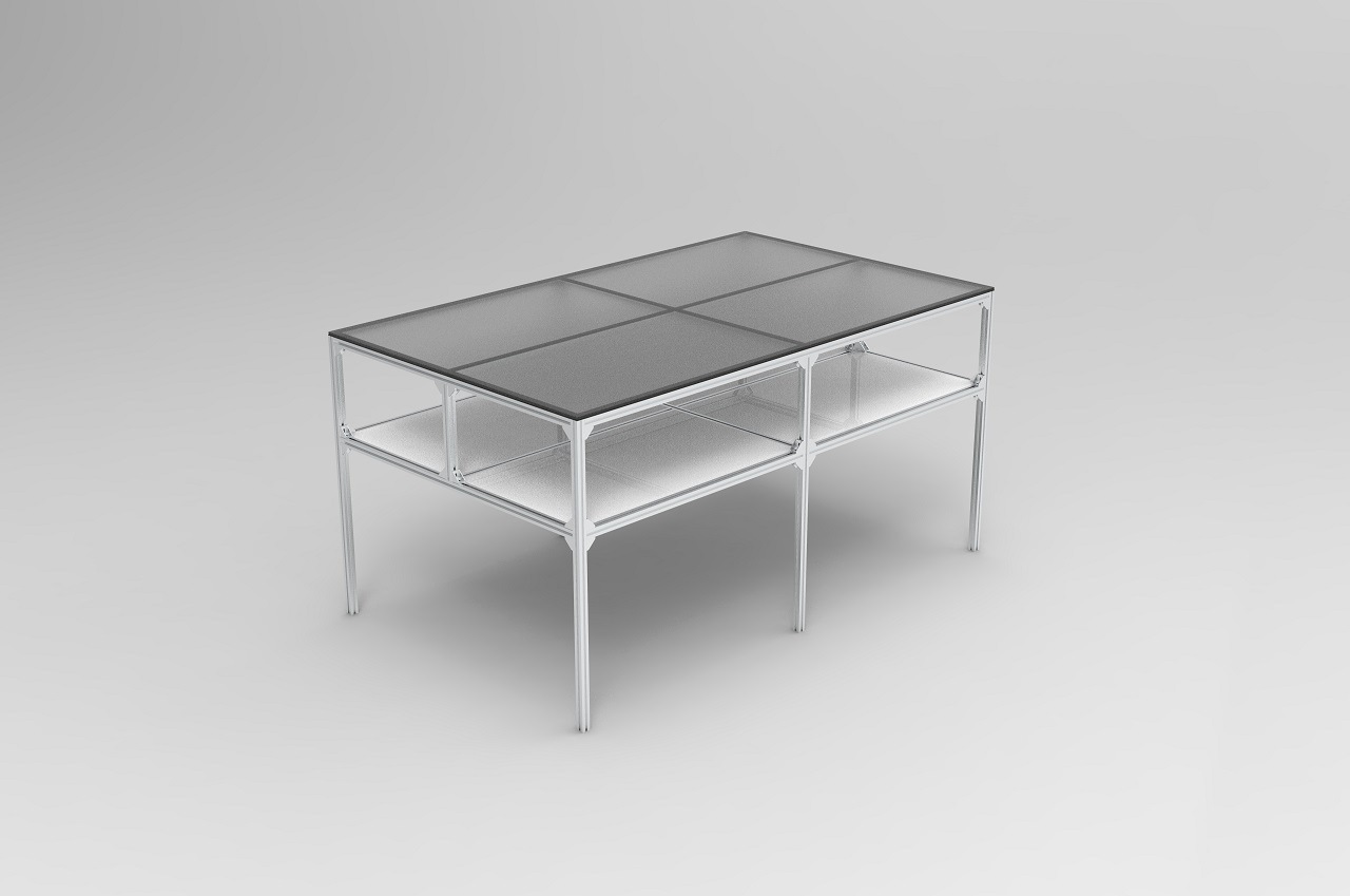 窗帘装配工作台 窗帘操作工作台 百叶挂板工作台 双轨挂板工作台