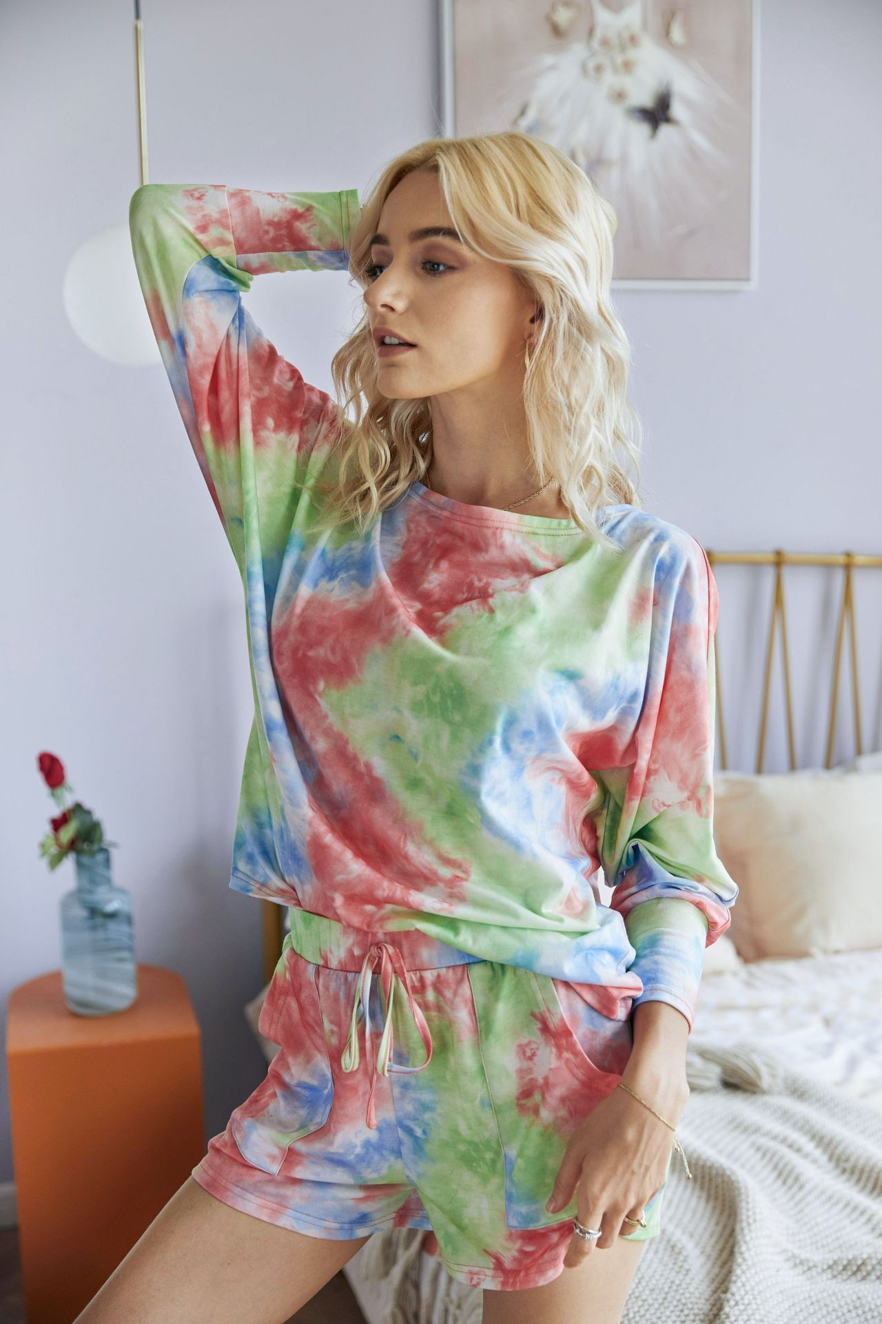 spring and summer tie-dye loose suit NSDY20462