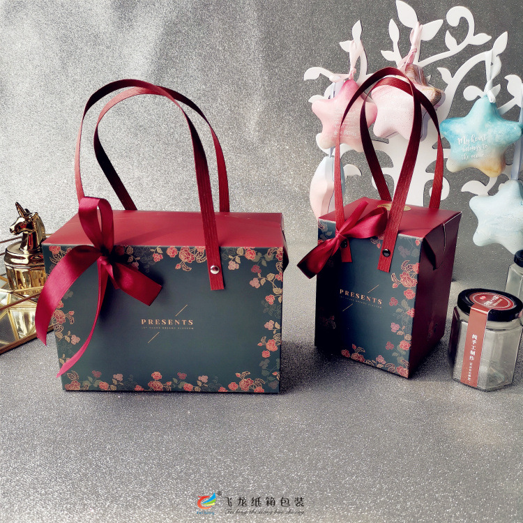 蜂蜜包装盒花茶盒 阿胶糕包装手提盒 辣椒酱玻璃瓶竖盒可定做