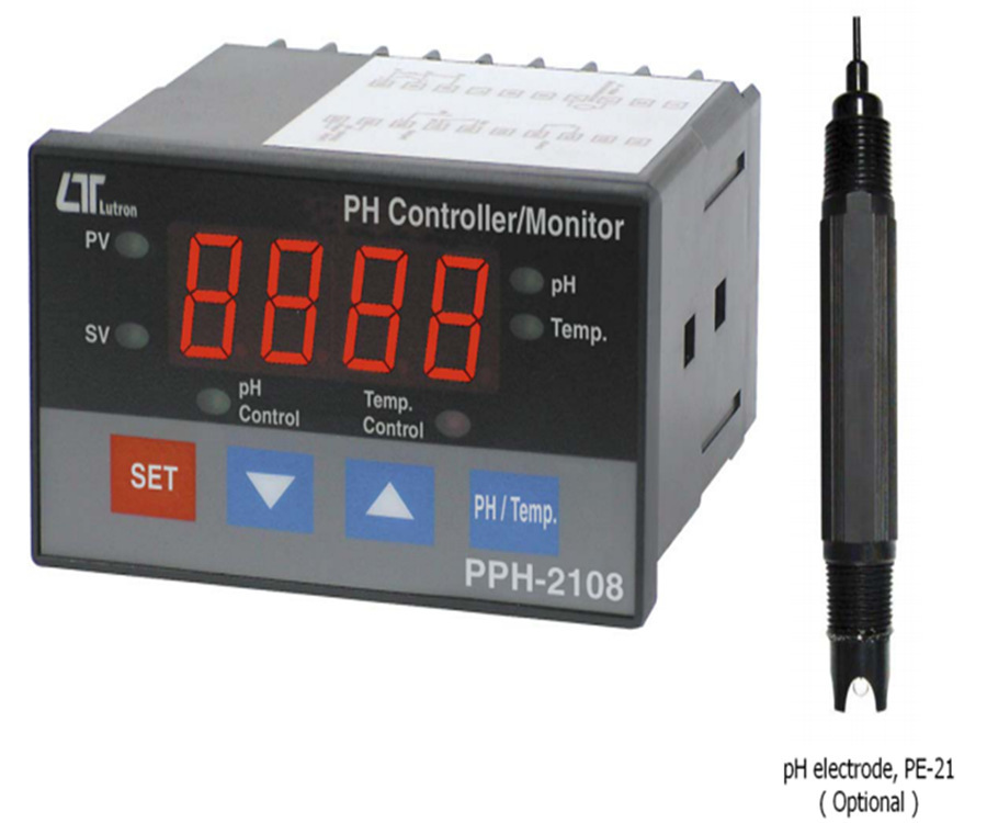 台湾总代理路昌Lutron PPH-2108酸碱度PH控制器
