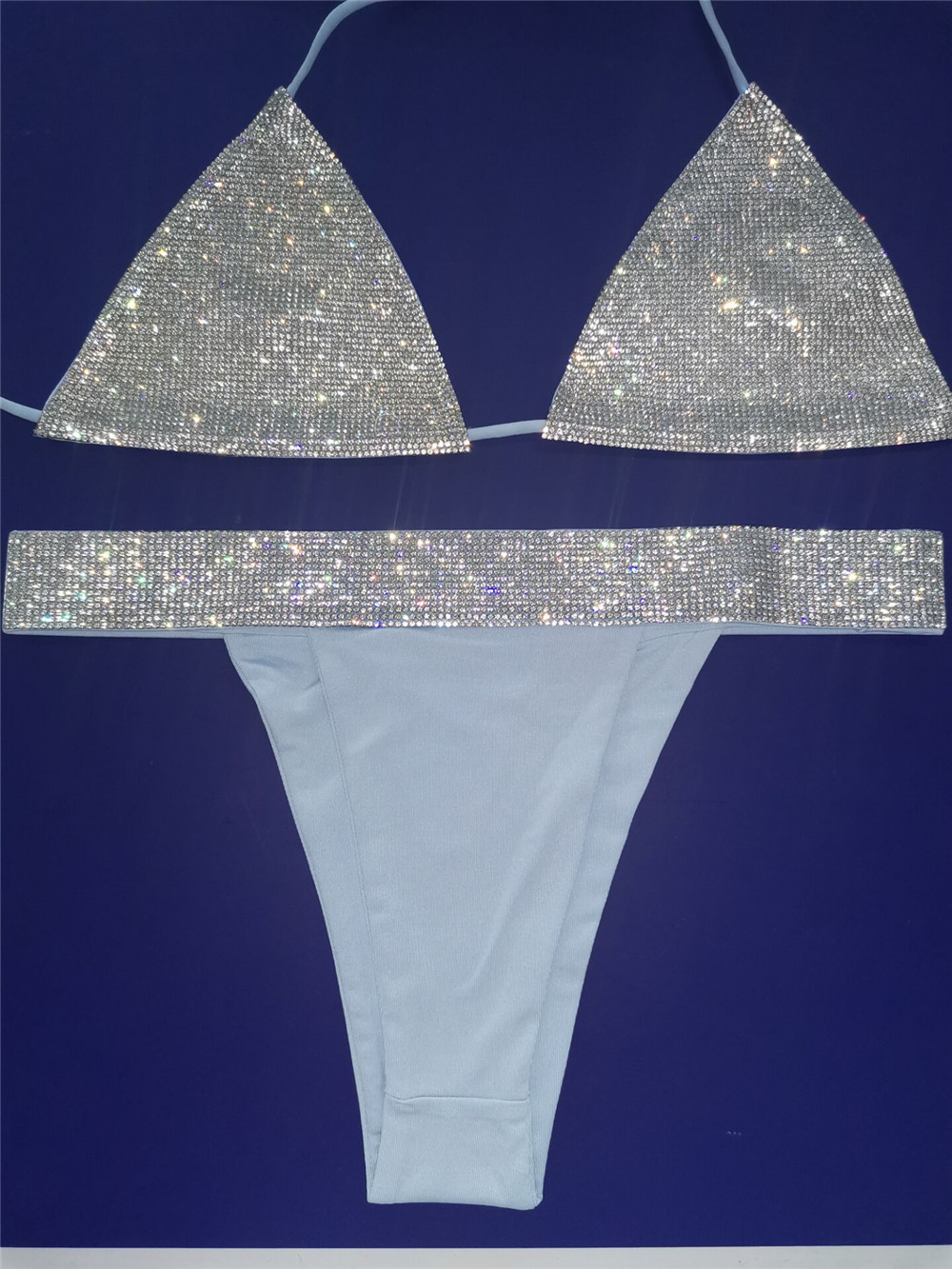 Conjunto de bikini sexy con diamantes de imitación NSXYA84981